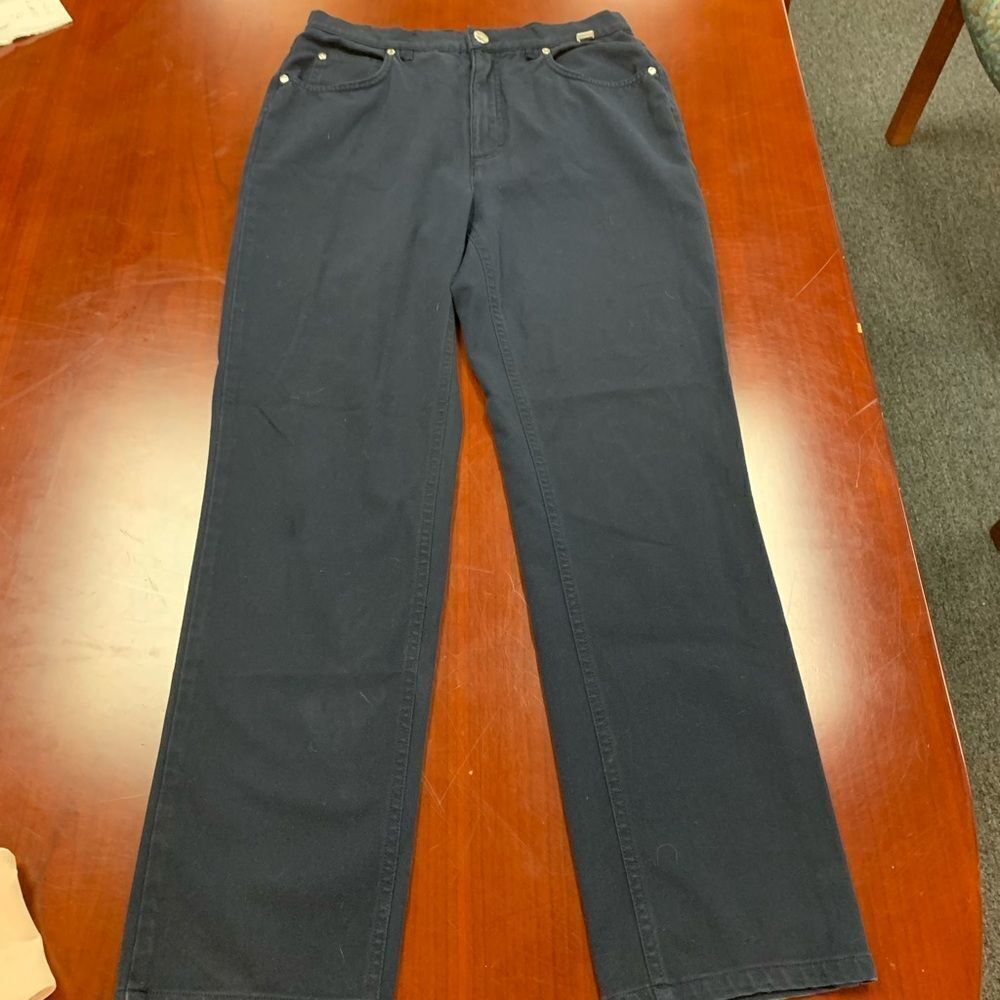 Escada Sport Blue Cut Loop Chino Pants sz 10